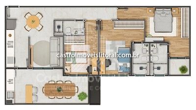 Apartamento Porto Novo 3 dormitorios 1 vagas na garagem